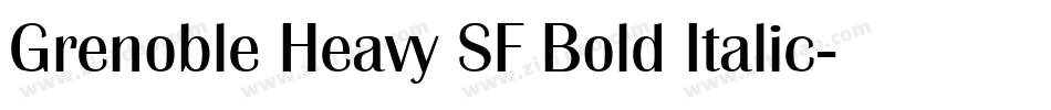 Grenoble Heavy SF Bold Italic字体转换